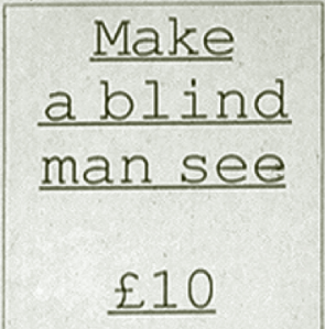 Help the Aged - £10 can make a blind man see