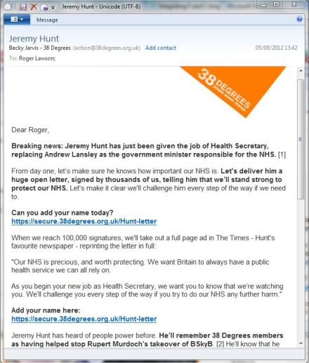 Will you tell Jeremy Hunt that we're watching him?